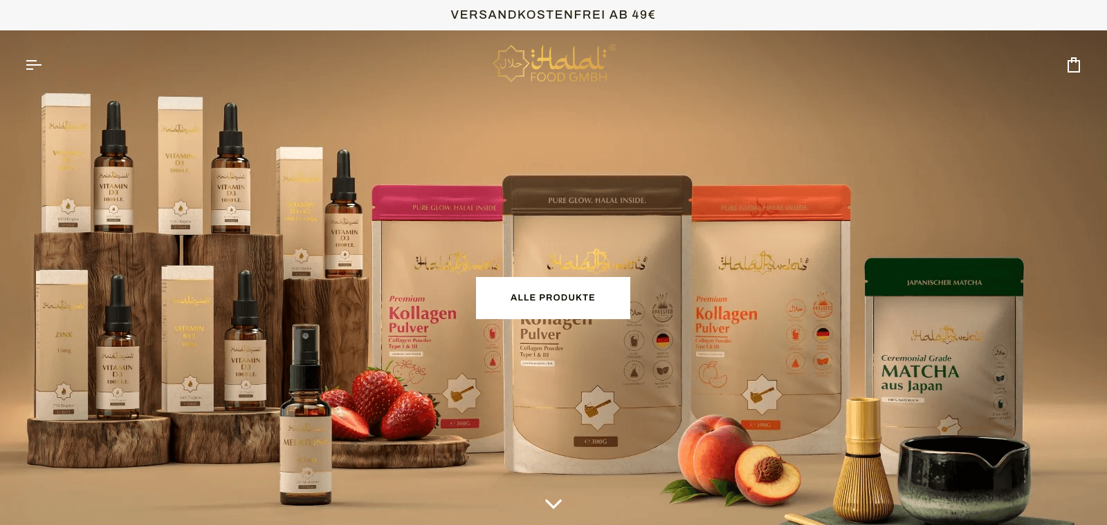 Screenshot of the Halal Food GmbH website